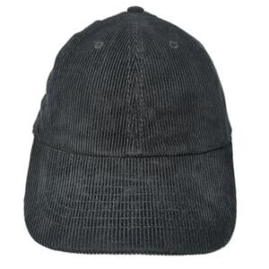 Newhattan Baseball Cap Black One Size Corduroy Blank Slideback Hat Adjustable